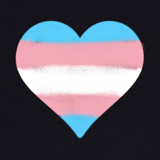 Transgender Flag Heart by -